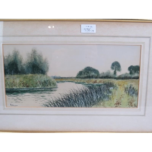 558 - Frederick Gordon Fraser (1879-1931) - Four river landscape watercolours, all signed, 38cm x 25cm, 33... 