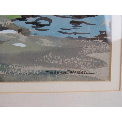 569 - William Warden RBA LAA (1908-1982) - 'Stream', watercolour, signed, labels verso, 23cm x 32cm, frame... 