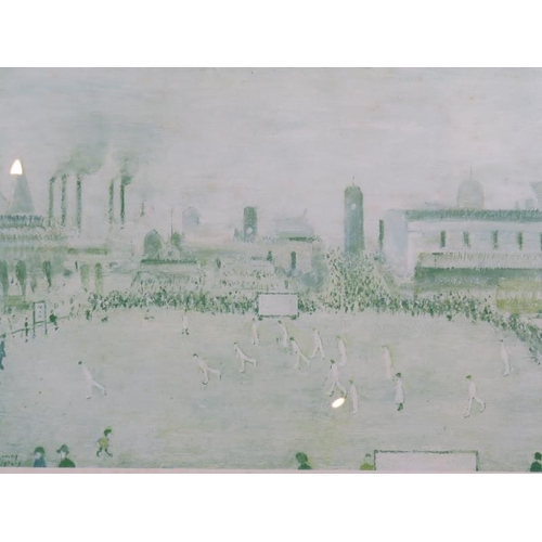 592 - After Laurence Stephen Lowry RBA RA (1887-1976) - 'Lancashire Cricket', a limited edition colour pri... 