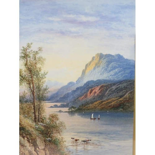 608 - Henry Earp (1831-1914) - 'Lake Scenes', a pair, watercolours, signed, 45cm x 30cm, framed.
NB: Henry... 