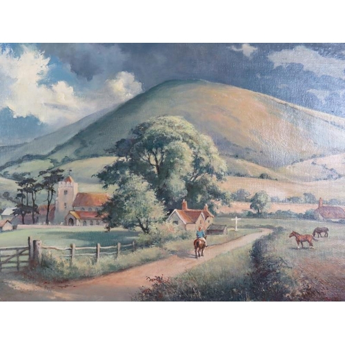 611 - Emerson Harold Groom (1890-1983) - 'Mount Caburn' (East Sussex), oil on canvas, signed, titled verso... 