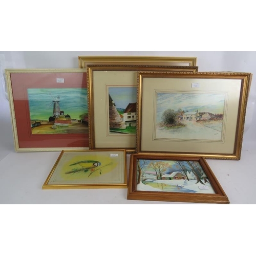 626 - J. Dowd (20th century) - Seven various watercolours, all famed. 
Condition report: No major issues, ... 