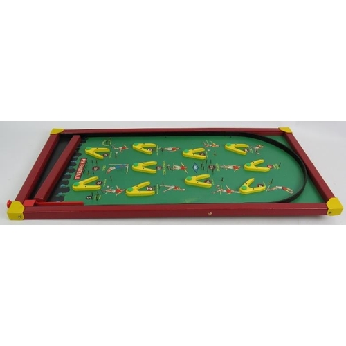 74 - A vintage 1960's Kay Pin Football table top Bagatelle game board, 76cm x 40cm.
Condition report: Som... 