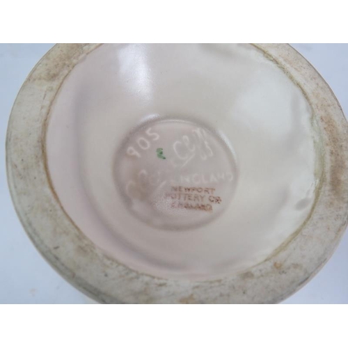 82 - Four pieces of Clarice Cliff hand decorated relief moulded pottery including a large fluted bowl. 30... 