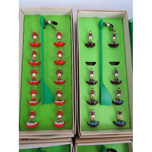 247 - A quantity of vintage Subbuteo teams, pitches and accessories including 10 teams, three pitches, goa... 