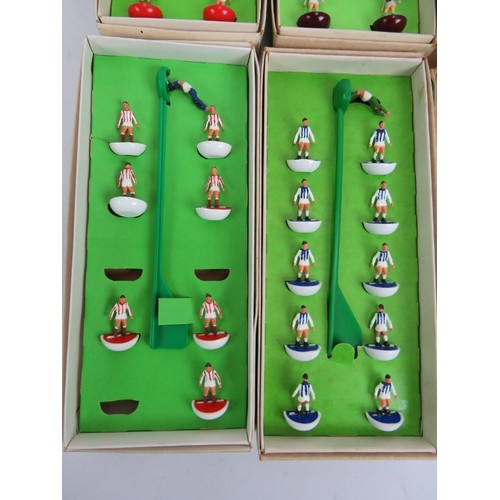 247 - A quantity of vintage Subbuteo teams, pitches and accessories including 10 teams, three pitches, goa... 