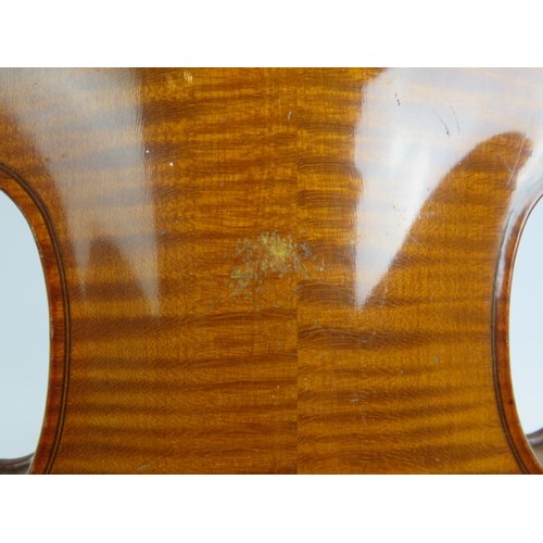 118 - A good quality Hawkes & Sons Tyrolese violin 4/4, c1930. Original case, 2 bows, spare bridge etc.
Co... 