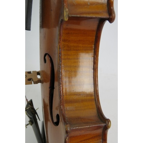 118 - A good quality Hawkes & Sons Tyrolese violin 4/4, c1930. Original case, 2 bows, spare bridge etc.
Co... 