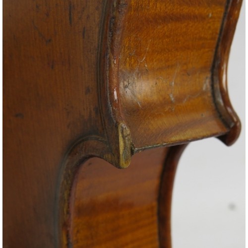 118 - A good quality Hawkes & Sons Tyrolese violin 4/4, c1930. Original case, 2 bows, spare bridge etc.
Co... 