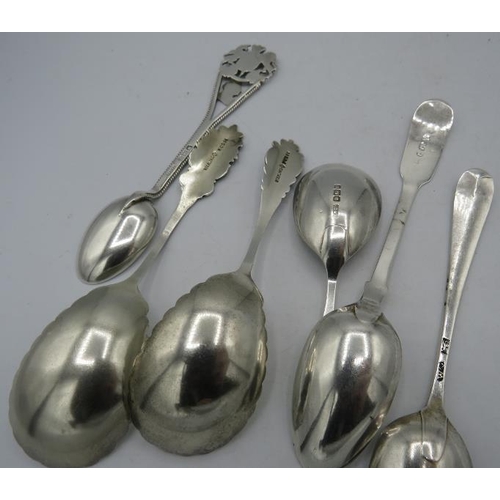 A silver tea caddy spoon, Sheffield 1907. 2 sterling & enamelled Canadian tea caddy spoons. A commem