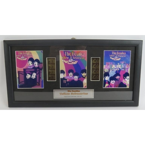 101 - Two framed Beatles Yellow Submarine filmcells with graphics and limited edition COA. 923/1000. Famed... 