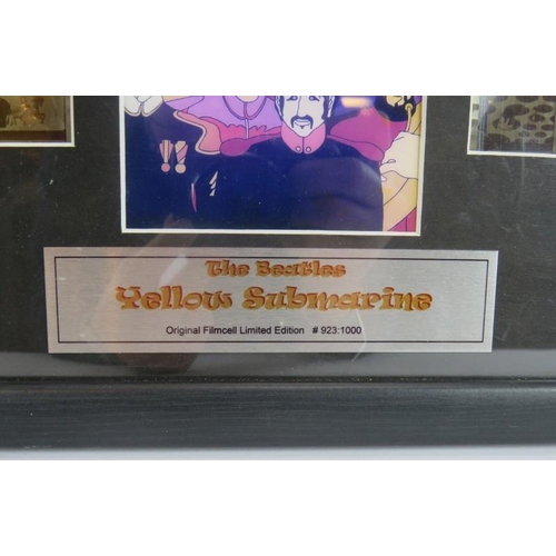 101 - Two framed Beatles Yellow Submarine filmcells with graphics and limited edition COA. 923/1000. Famed... 