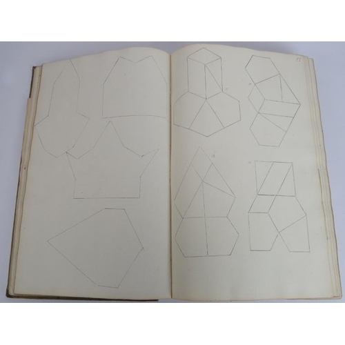 109 - A 19th century Vellum bound journal dated 1822-1880s. Containing handwritten notes on mathematics, E... 