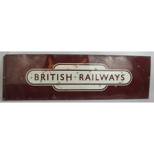 11 - A vintage British Railways enamel sign, Western region. 140cm x 42cm.
Condition report: Age related ... 