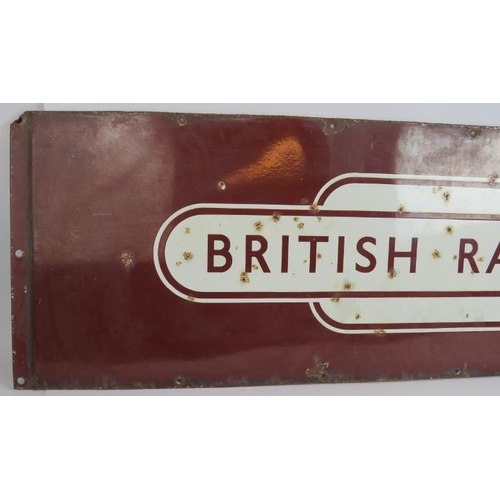 11 - A vintage British Railways enamel sign, Western region. 140cm x 42cm.
Condition report: Age related ... 