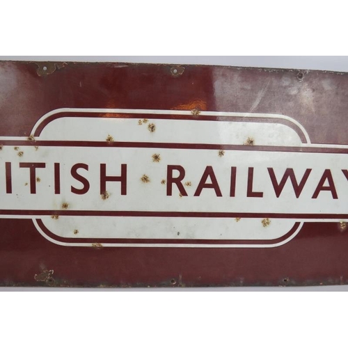 11 - A vintage British Railways enamel sign, Western region. 140cm x 42cm.
Condition report: Age related ... 