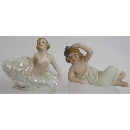 112 - Six Art Deco porcelain nude figures including two Bisque, mostly continental, some with marks. Large... 