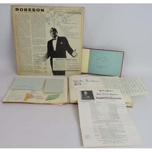 129 - A single owner collection of 1950s/1960s film, stage and sports star autograph including Noel Coward... 