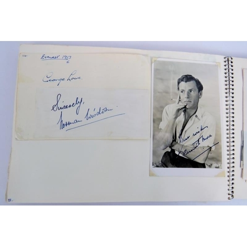 129 - A single owner collection of 1950s/1960s film, stage and sports star autograph including Noel Coward... 