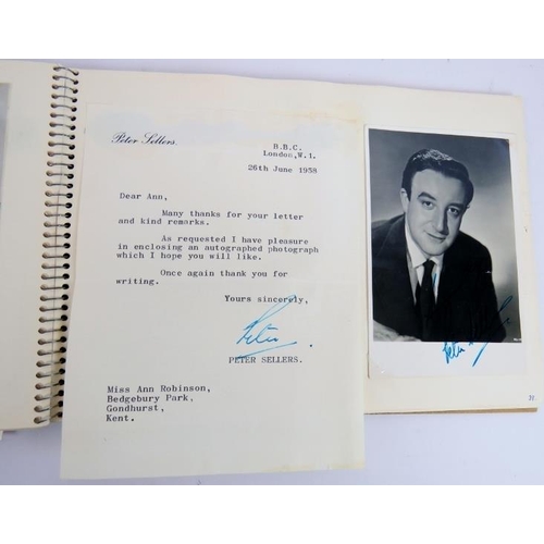 129 - A single owner collection of 1950s/1960s film, stage and sports star autograph including Noel Coward... 