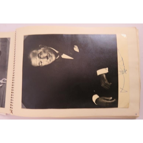 129 - A single owner collection of 1950s/1960s film, stage and sports star autograph including Noel Coward... 