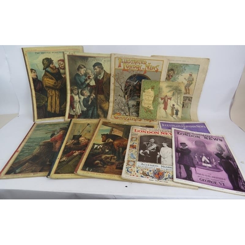 139 - A collection of mainly 19th century books, magazines and comics including 1892 illustrated London Ne... 