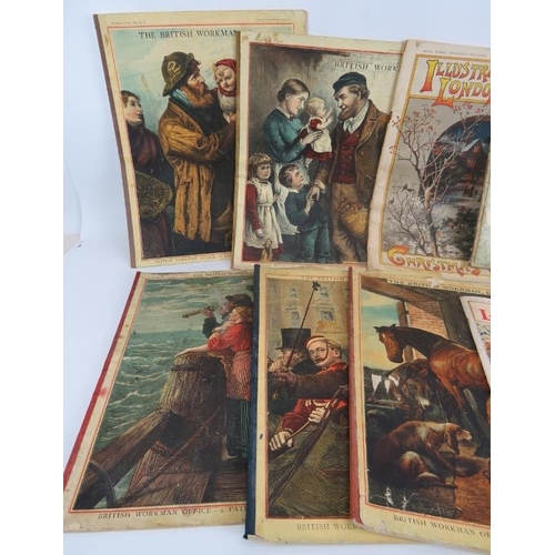 139 - A collection of mainly 19th century books, magazines and comics including 1892 illustrated London Ne... 