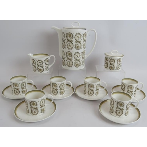 143 - A mid-century Susie Cooper 15 piece bone china coffee set in Venetia pattern. (15).
Condition report... 