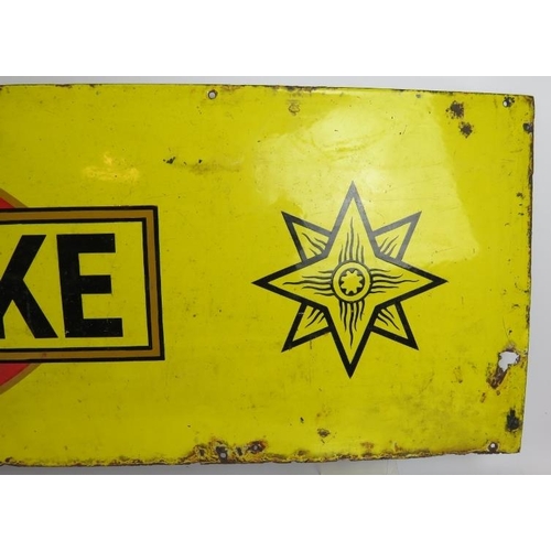 15 - A vintage Will's Gold Flake Cigarettes vitreous enamel sign, 152cm x 38cm.
Condition report: Kink at... 