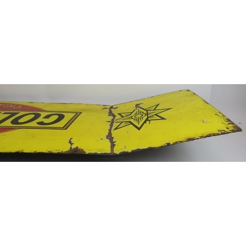 15 - A vintage Will's Gold Flake Cigarettes vitreous enamel sign, 152cm x 38cm.
Condition report: Kink at... 