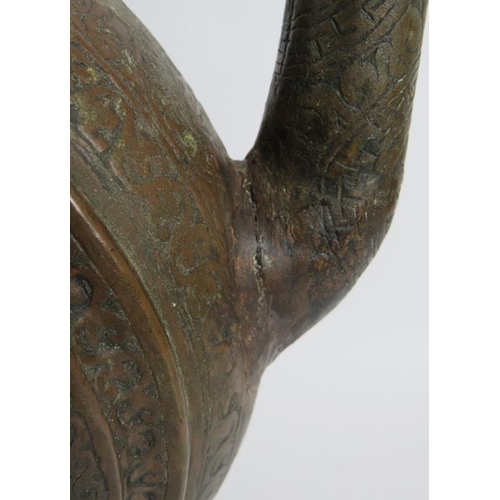 151 - A finely decorated Indian bronze ewer of large proportions. Height 54cm.
Condition report: Repair to... 