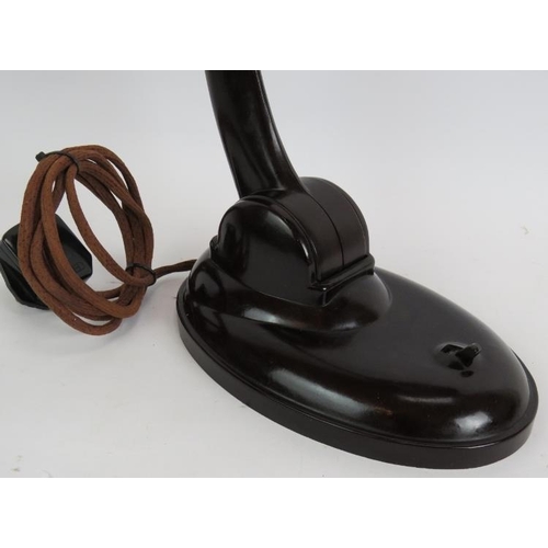 163 - A vintage 1930's Bakelite desk lamp by Eric Kirkham Cole (Ecko Ltd) with adjustable neck and shade. ... 