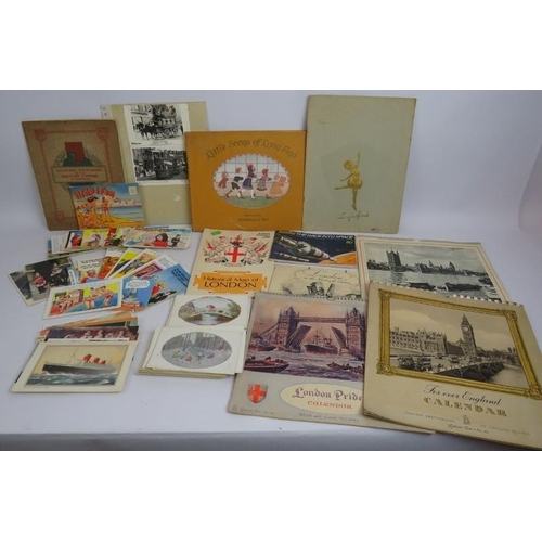 170 - A mixed lot including saucy postcards, cigarette cards, postcards and music book by Willebeek Le Mai... 