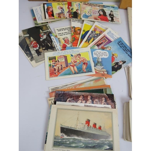 170 - A mixed lot including saucy postcards, cigarette cards, postcards and music book by Willebeek Le Mai... 