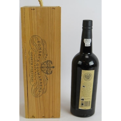 210 - One bottle of Fonseca Quinta Do Panescal 1984 vintage port in wooden presentation case. 
Condition r... 