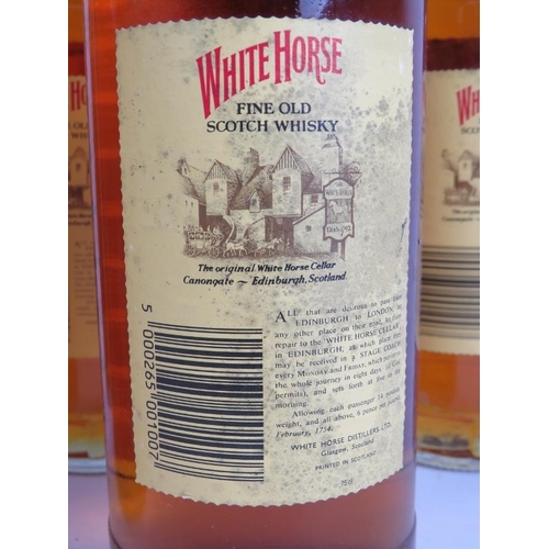 220 - Five bottles of 1980s White Horse fine old Scotch Whisky, 75cl 40% vol. (5).
Condition report: Some ... 