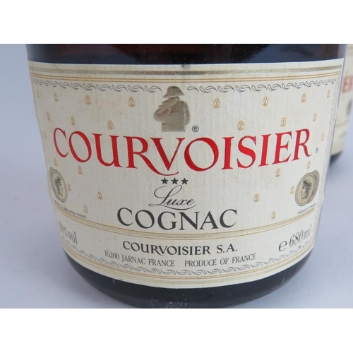 226 - Two bottles of Courvoisier three star Luxe Cognac, 1980s bottling, 68cl 40% vol. (2).
Condition repo... 