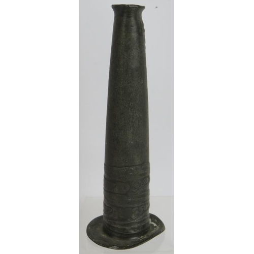 23 - A Tudric pewter spill vase by Archibald Knox for Liberty & Co, design No 0819. Height 15.5cm.
Condit... 