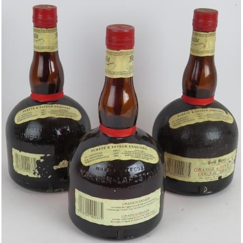 232 - Three bottles of Grand Marnier Triple Orange liqueur, 70cl 38.5% vol. (3).
Condition report: Some da... 