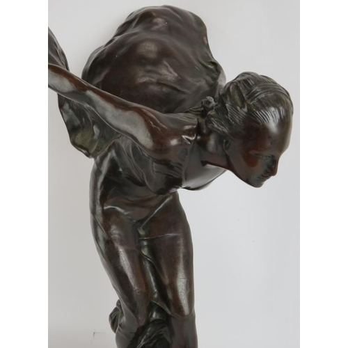 26 - A large vintage bronze figure 