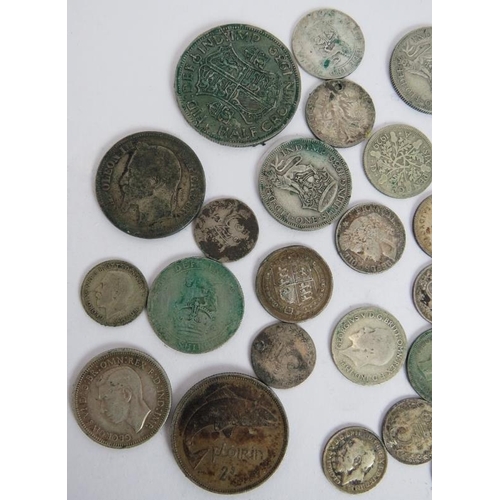 300 - A collection of mainly British silver coins from Queen Victoria to George VI. Gross weight 123 grams... 