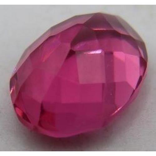 337 - Oval faceted pink topaz colour loose stone, 15mm x 11.5mm x 7.48mm approx, approx 9.27cts. Good cut,... 