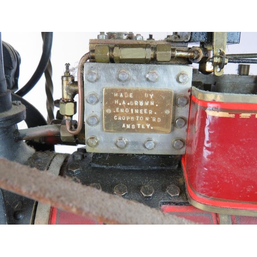 44 - A live steam scale model of an Allchin steam showman's traction engine made by H. A. Brown, Cropston... 