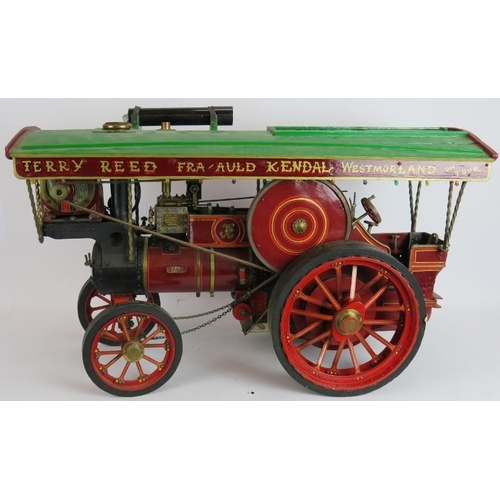 44 - A live steam scale model of an Allchin steam showman's traction engine made by H. A. Brown, Cropston... 