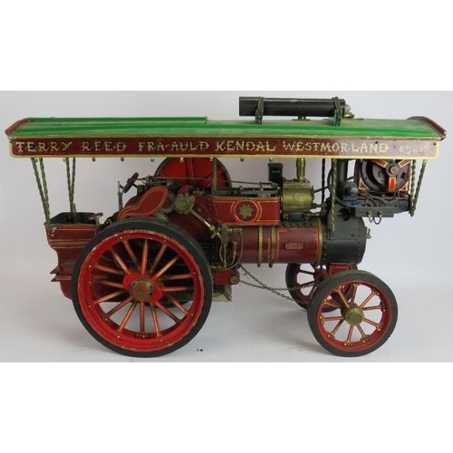 44 - A live steam scale model of an Allchin steam showman's traction engine made by H. A. Brown, Cropston... 