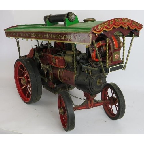 44 - A live steam scale model of an Allchin steam showman's traction engine made by H. A. Brown, Cropston... 