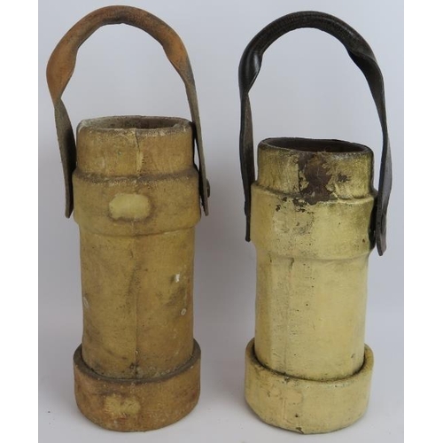 59 - Two antique British naval cordite ammunition buckets, each with King's Crown Royal Coat of Arms, bot... 