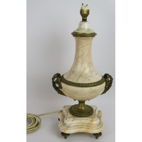 65 - A polished marble classical urn shaped table lamp with gilt brass mounts. Height 44cm.
Condition rep... 