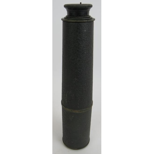 73 - A WW1 period Broadhurst Clarkson three draw brass telescope, stamped: TFL: S16 (MKIV). Also GS Broad... 