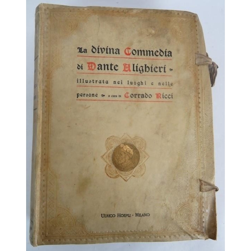 99 - La Divina Commedia Di Dante Alighieri (The Divine Comedy), published Ulrico Hoepli, Milan 1898, vell... 